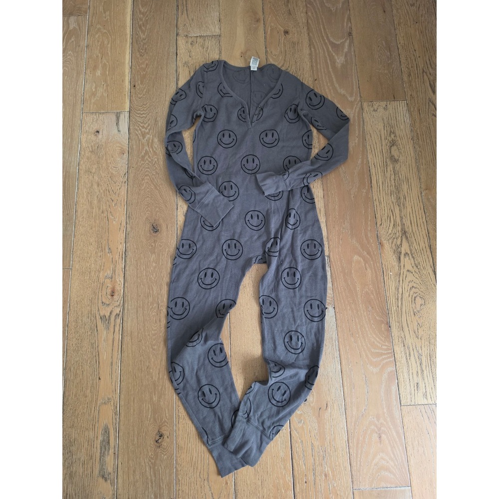 VS PINK Smiley Face Thermal Onesie Pj large